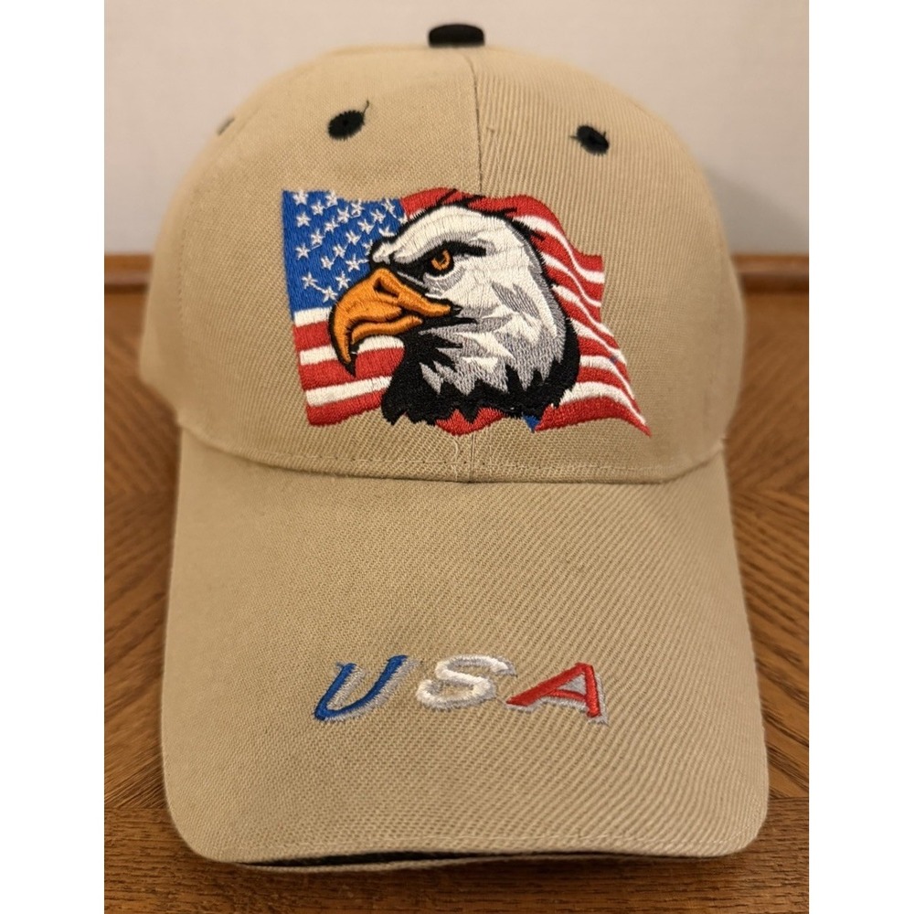 American Flag Eagle Hat USA Patriotic Baseball Cap Embroidered